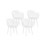 Mollymook Outdoor Dining Chair, White 4pcs
