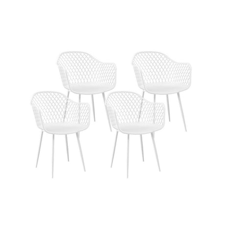 Mollymook Outdoor Dining Chair, White 4pcs