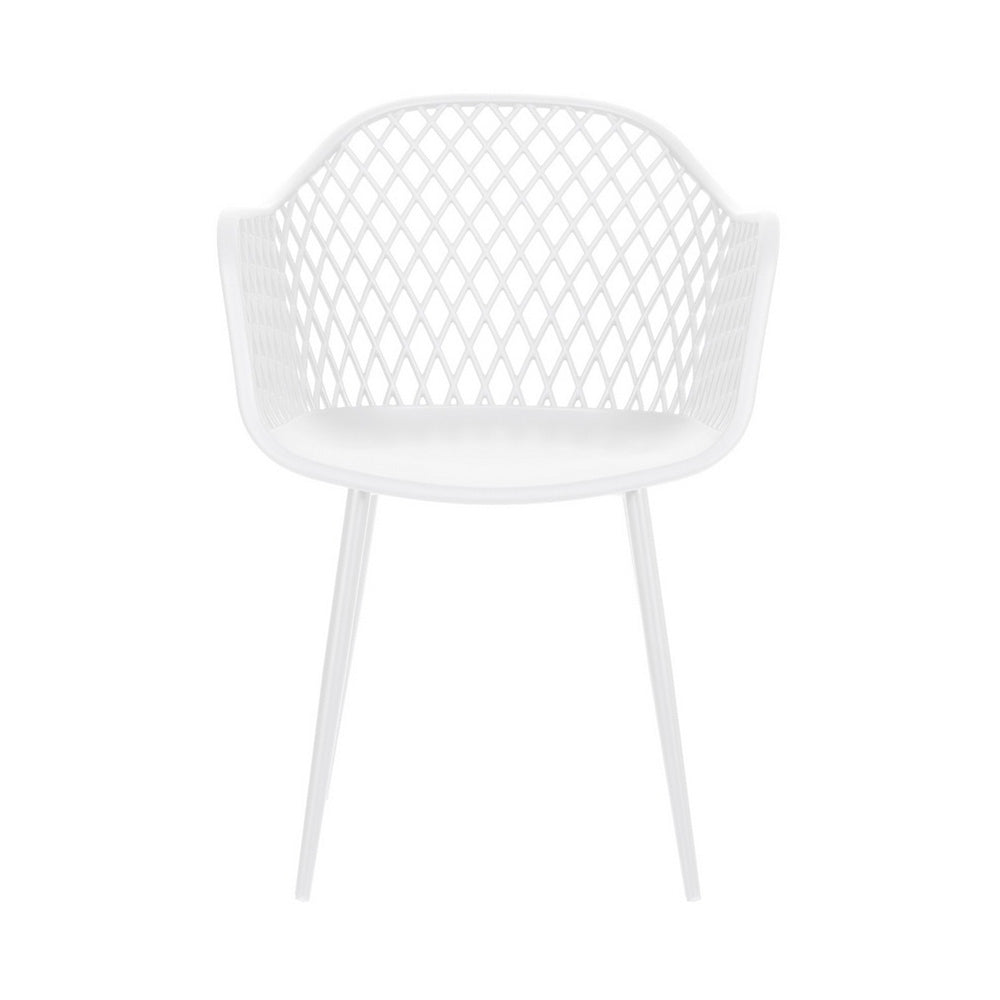 Mollymook Outdoor Dining Chair, White 4pcs