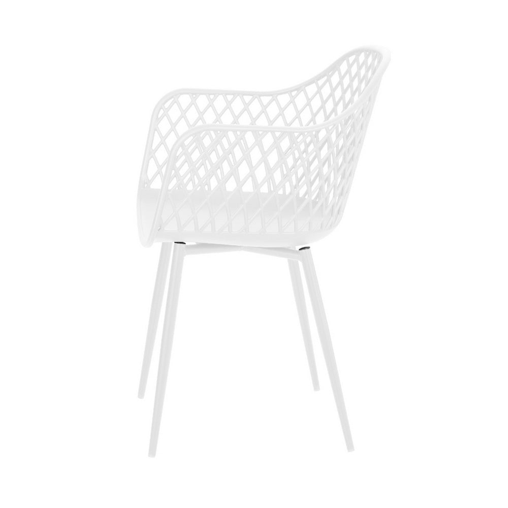 Mollymook Outdoor Dining Chair, White 4pcs