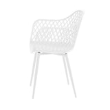 Mollymook Outdoor Dining Chair, White 4pcs
