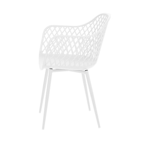 Mollymook Outdoor Dining Chair, White 4pcs