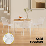 Mollymook Outdoor Dining Chair, White 4pcs