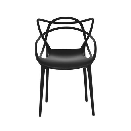 Twin Waters Outdoor Dining Chairs 4pcs, Black