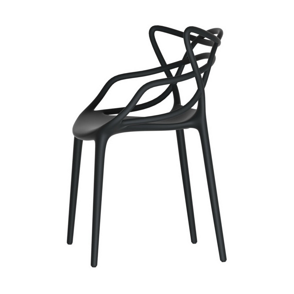 Twin Waters Outdoor Dining Chairs 4pcs, Black
