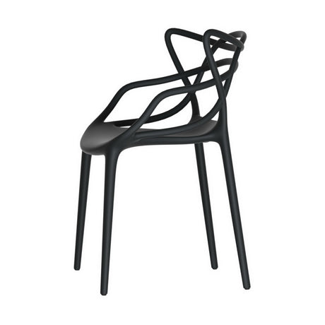 Twin Waters Outdoor Dining Chairs 4pcs, Black