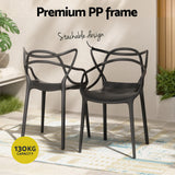 Twin Waters Outdoor Dining Chairs 4pcs, Black