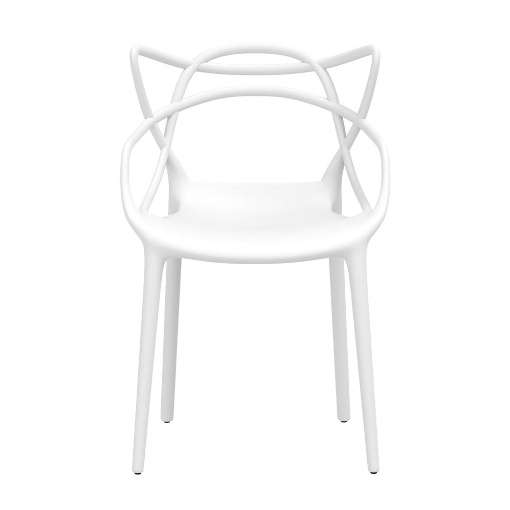 Gardeon 4 Piece Outdoor PP Dining Chairs Portable and Stackable White — Allure Home Collections