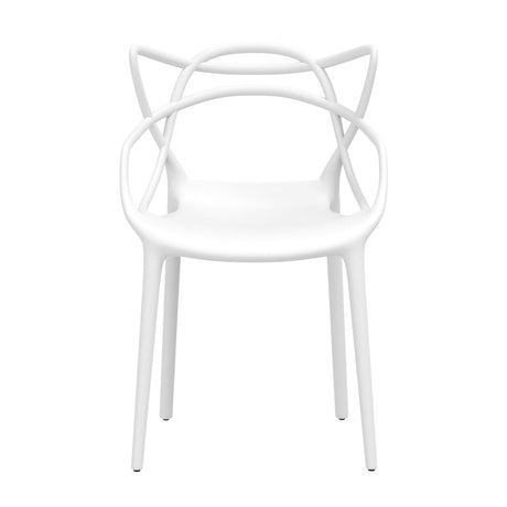 Gardeon 4 Piece Outdoor PP Dining Chairs Portable and Stackable White — Allure Home Collections