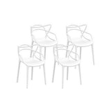 Twin Waters Outdoor Dining Chairs 4pcs, White