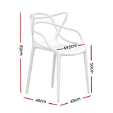 Twin Waters Outdoor Dining Chairs 4pcs, White