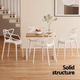 Twin Waters Outdoor Dining Chairs 4pcs, White
