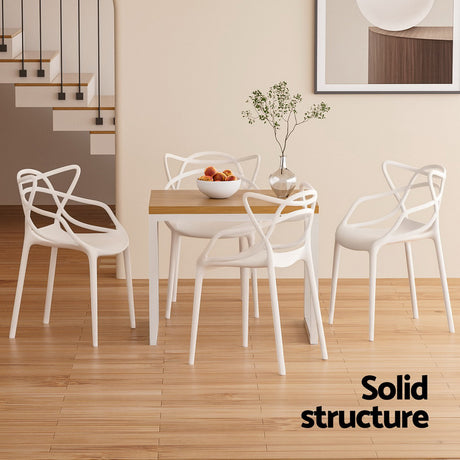 Twin Waters Outdoor Dining Chairs 4pcs, White