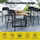 Sunshine Bay Stackable Outdoor Chair Black