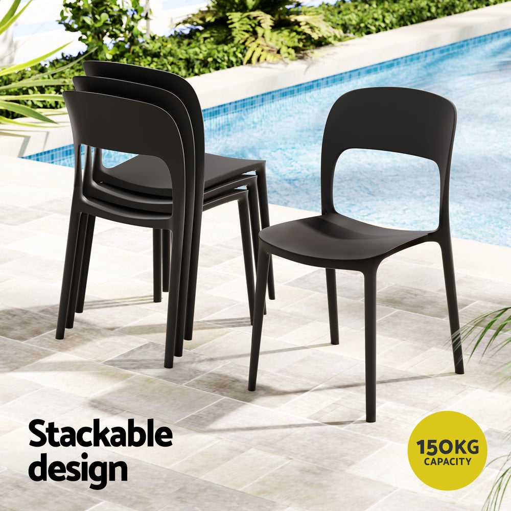 Sunshine Bay Stackable Outdoor Chair Black