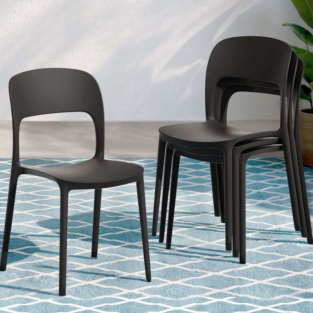 Sunshine Bay Stackable Outdoor Chair Black