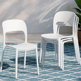 Sunshine Bay Stackable Outdoor Chair White