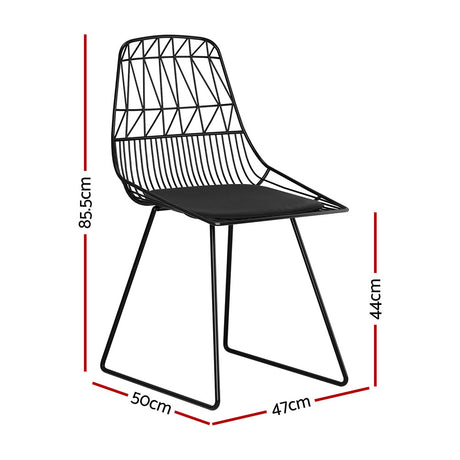 Albion Park Outdoor Dining Chair Black 2pcs image 2