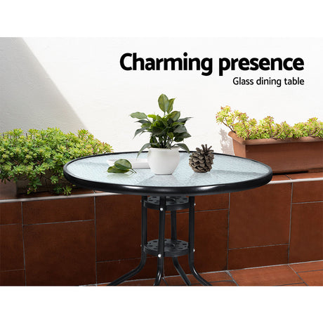 Gardeon Outdoor Rattan Bistro Set with Cushions