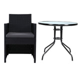 Gardeon Elegant 3PC Rattan Bistro Set