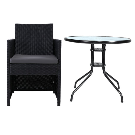 Gardeon Elegant 3PC Rattan Bistro Set