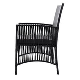 Sandgate 3 Piece Outdoor Dining Set, Black