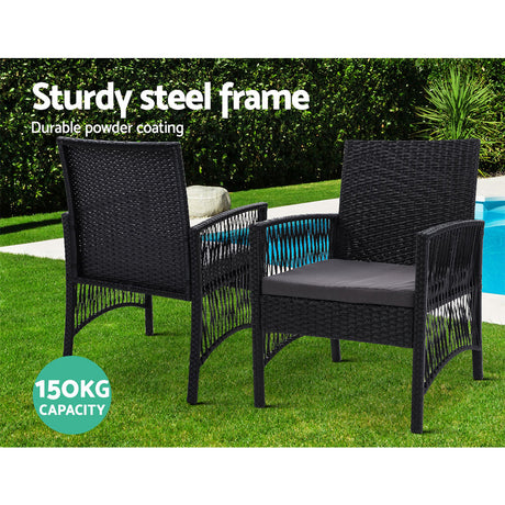 Gardeon Elegant 3PC Outdoor Bistro Set