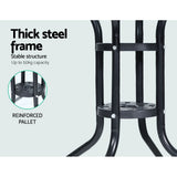Rollingstone 3 Piece Bistro Set, Black