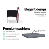 Gardeon Elegant 3-Piece Rattan Bistro Set
