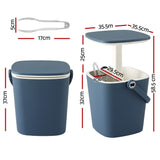 Goolwa 2 in 1 Ice Bucket Cooler Outdoor Bar Table, Blue