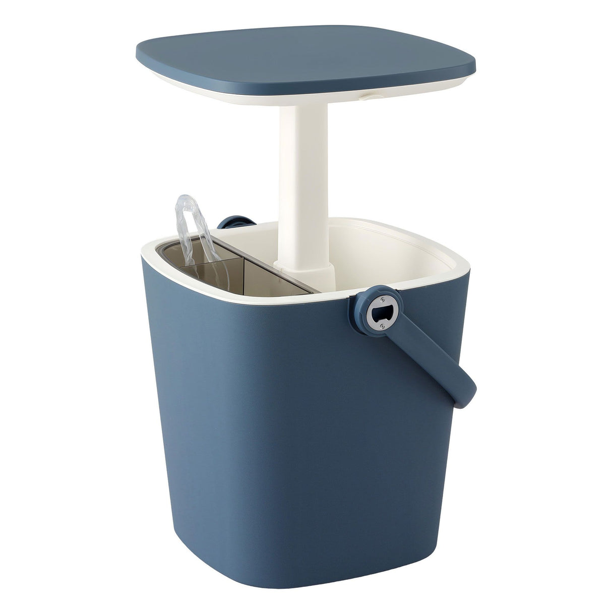 Goolwa 2 in 1 Ice Bucket Cooler Outdoor Bar Table, Blue