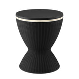 Victor Harbor 2 in 1 Ice Bucket Cooler Outdoor Bar Table, Black