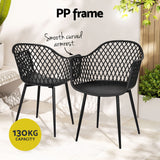5 Piece Folding Outdoor Dining Set, Black, Diamond Weave Chairs, view 6