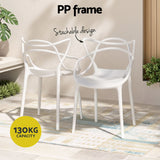 5 Piece Folding Outdoor Dining Set, White, Cross Weave Chairs, view 6