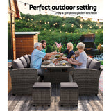 Gardeon 8 Seater Outdoor Wicker Dining Set Table and Chairs — Allure Home Collections