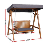 Pambula Swing Chair, Teak image 2