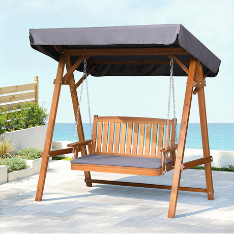 Pambula Swing Chair, Teak image 8