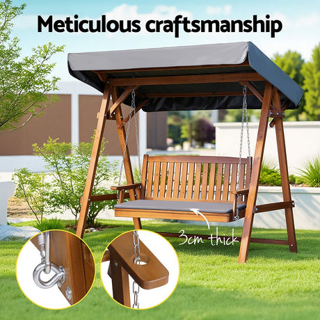 Tuross Head Swing Chair, Teak image 5