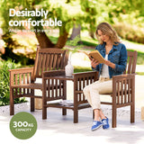 Gardeon Rustic Outdoor Loveseat & Table Set