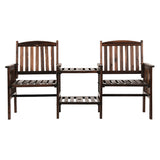 Deepdale Garden Bench, 2 seater, Charcoal Brown