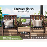Deepdale Garden Bench, 2 seater, Charcoal Brown