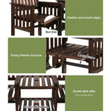 Deepdale Garden Bench, 2 seater, Charcoal Brown