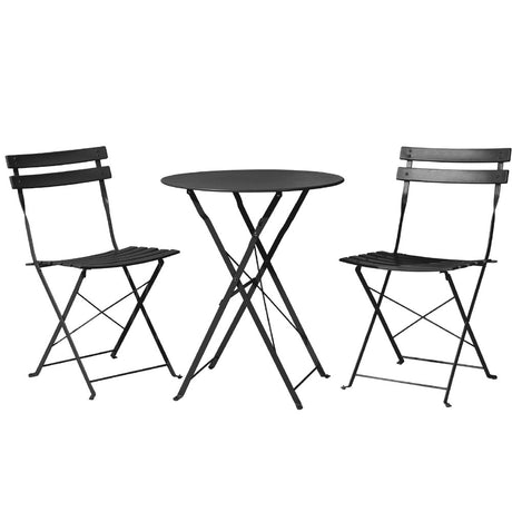 Gardeon 3-Piece Steel Outdoor Bistro Set