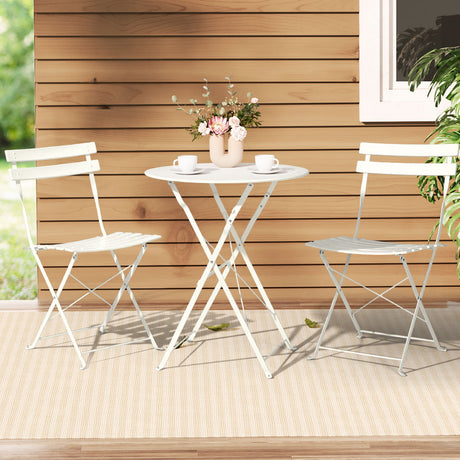 Gardeon 3-Piece Steel Outdoor Bistro Set