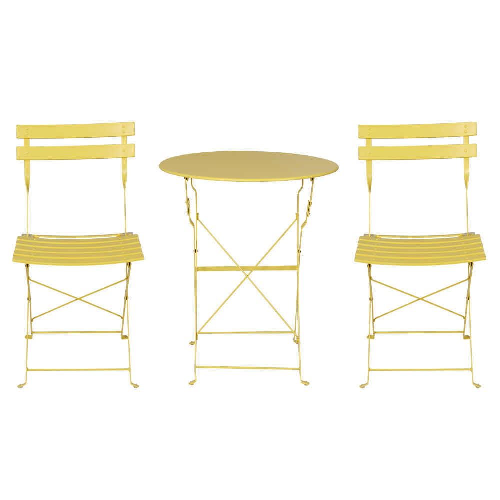Gardeon 3-Piece Steel Outdoor Bistro Set