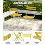 Gardeon 3-Piece Steel Outdoor Bistro Set