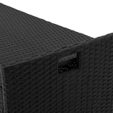 Port Victoria 102L Outdoor Storage Bench Box, Black