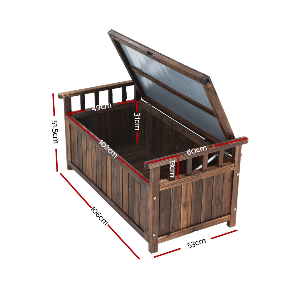 Beechmont 160L Outdoor Storage Box, Charcoal Timber