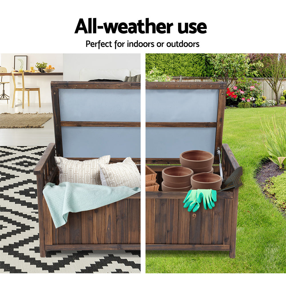 Beechmont 160L Outdoor Storage Box, Charcoal Timber