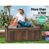 Beechmont 160L Outdoor Storage Box, Charcoal Timber